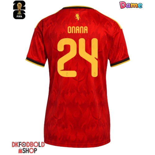 Belgien Amadou Onana #24 Hjemmebanetrøje Dame VM 2026 Kort ærmer